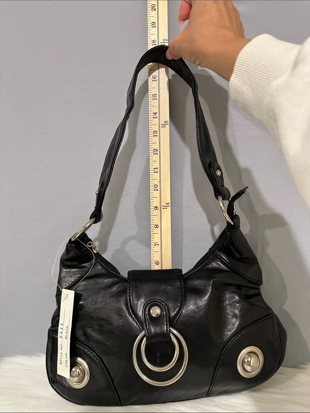 JC Fashion Black Studded Women's Hobo Bag NWT’S